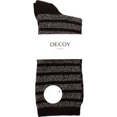 Decoy Lurex Socks - Stripe Grey