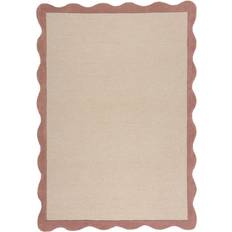 Dunelm Bonnie Scallop Blush Border Pink 160x230cm