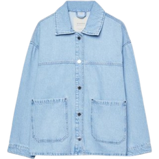 Stradivarius Denim Jacket with Pockets - Light Blue
