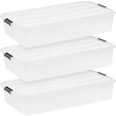Iris Underbed Chest 50 Qt Container 17.88 In W X 6.5 In H X 32.5 In D Storage Box 12.5gal 3pcs