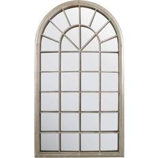 Metal Wall Mirrors MirrorOutlet Large Garden 160 x 91 cm Brown Wall Mirror 91x160cm