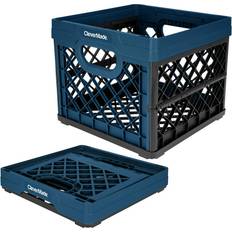 CleverMade Collapsible Eco Plastic Milk Crate 6.6 gal Storage Box 6.6gal