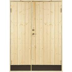 Vibostugan Kallförrådsdörr 13X19 Rak Panel 10° Dubbeldörr Förrådsdörr (x190cm)