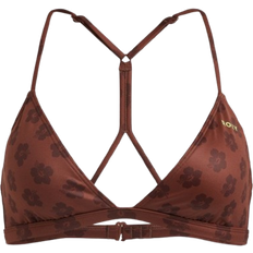 Roxy Pro Triangle Bikini Top - Chocolate Plum Polkabiscus