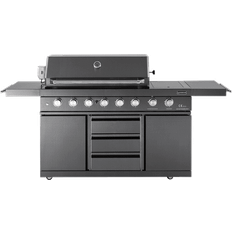 MyOutdoorKitchen Fristående Gasolgrill Med 6 Brännare Och Infraröd Sidobrännare