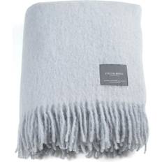 Stackelbergs Mohair Blanket Rolled Fringe 130x170 cm Sky Blankets Blue (170x130cm)