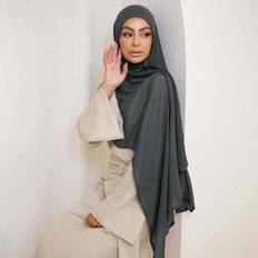 Viscose Scarfs Shein Women's Solid Color Viscose Headscarf - Soft Wide-Edged