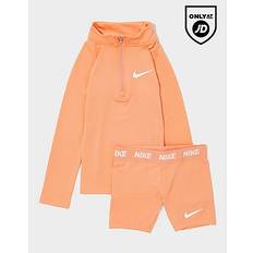 Nike Girls' Pacer 1/4 Zip Top Shorts Set Children - Orange