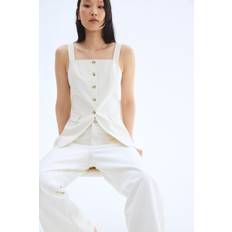 H&M Overtøj H&M Dame Lang Vest - Hvid