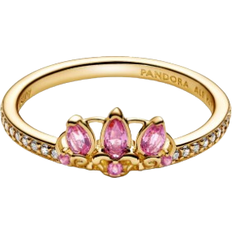 Pandora Disney Princess Rapunzel Tiara Ring - Gold/Pink/Transparent