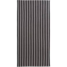 Dunelm Stripe Cotton Bath Towel Black (140x70cm)