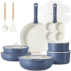 Non stick pots and pans Carote 20pcs Pots and Pans Nonstick Cookware Set with lid 20 Parts