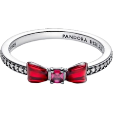 Enamel Rings Pandora Disney Princess Snow Bow Ring - Silver/Multicolour