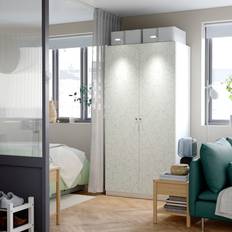 Garderob 100cm IKEA Garderobskombination Vit Mönstrad 100 x 60 x 201 cm Garderob