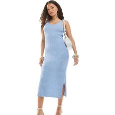 Only Petite Knitted Midi Dress - Light Blue