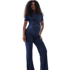 Mamalicious Maternity Over The Bump Ribbed Jersey Wide Leg Trouser