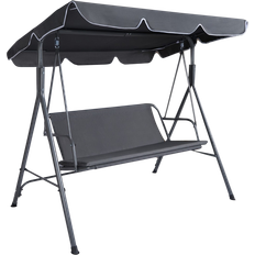 Canopy Porch Swings OHS 3-seater Swing Bench with Canopy - Charcoal