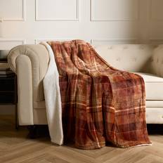 OHS Felix Check Fleece Blankets Orange (160x130cm)