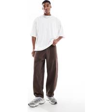 Pull&Bear Wide Leg Joggers - Brown