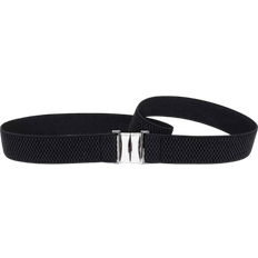 Elastikbaelter Fine Silver Buckle Elastic Belt - Black