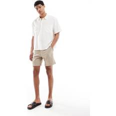 Korta Linneshorts - Kakbeige