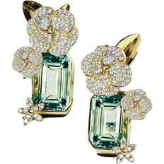 Abelstedt Flora Flower Earrings - Gold/Crystals