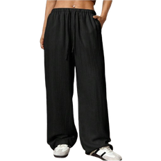 Shein Women's Plus Loose Apricot Wide-Leg Woven Pants