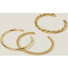 Accessorize 3-Pack Twisted Bangles - Gold