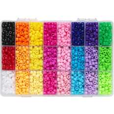 Panduro Hobby Mini Pony Beads Runde Fine Perler Med Stort Hul 3600 7mm