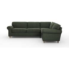 Dunelm Flori Corner Tonal Plush Chenille Sofa 268cm 4 Seater
