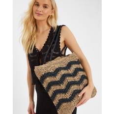 Accessorize Strandtaske I Løstsiddende Shopper-Stil Med Striber - Naturfarvet/Sort