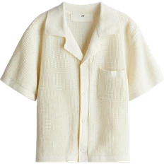 H&M Knitted Resort Shirt - White