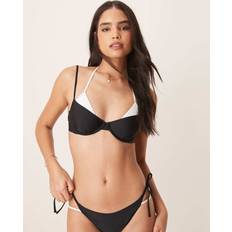 Abercrombie & Fitch Bikinis Abercrombie & Fitch Layered Underwire Bikini Top Co-Ord Black/White