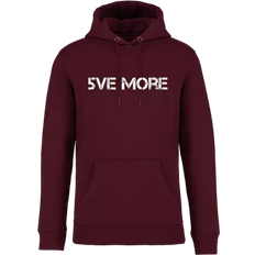 5ve More Organic Hoodie Logo Unisex - Dark Cherry