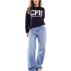 ASOS DESIGN Tvättade Baggy Jeans Med Vida Ben - Ljusblå