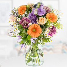 blumenshop Blumenstrauß Pastellzauber Gratis Glasvase Gemischt