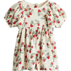 H&M Seersucker Cotton Dress - Beige