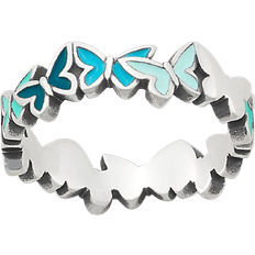 James Avery Enamel Connected Butterflies Ring - Silver/Blue