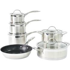 Procook ProCook Professional Stainless Steel Cookware Set with lid 6 Parts