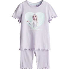 H&M Natsæt Med Tryk - Lilla