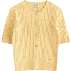 Lindex Short Sleeved Cardigan - Light Yellow