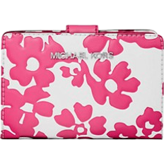 Michael Kors Jet Set Medium Floral Print Bi Fold Wallet - Dragonfruit