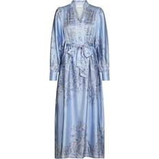 Neo noir nova paisley border dress Neo Noir Nova Paisley Border Kjole - Lyseblå