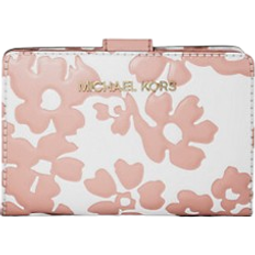 Michael Kors Jet Set Medium Floral Print Bi Fold Wallet - Powder Blush