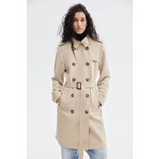 Oversize Kappor & Rockar H&M Dubbelknäppt Trenchcoat - Beige