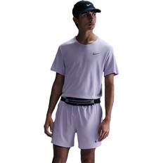 Men - Purple Tops Nike DriFit Miler Running T-Shirt - Purple