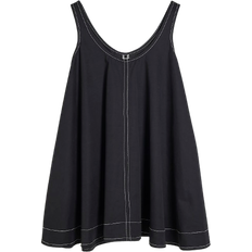 River Island Swing Contrast Stitch Mini Dress - Black