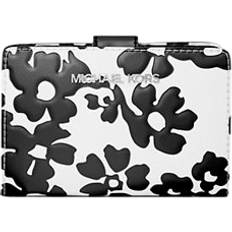 Michael Kors Jet Set Medium Floral Print Bi Fold Wallet - Black