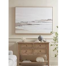Cox & Cox Shoreline Canvas Natural Framed Art 140x100cm