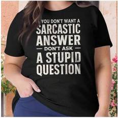 Shein Sarcastic Funny Oversized T-Shirt - Women